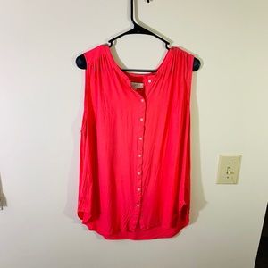 Coral Sleeveless Tank from Loft